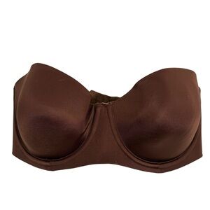 Savage x Fenty 32DD Padded Brown Strapless Bra Underwire Non Slip